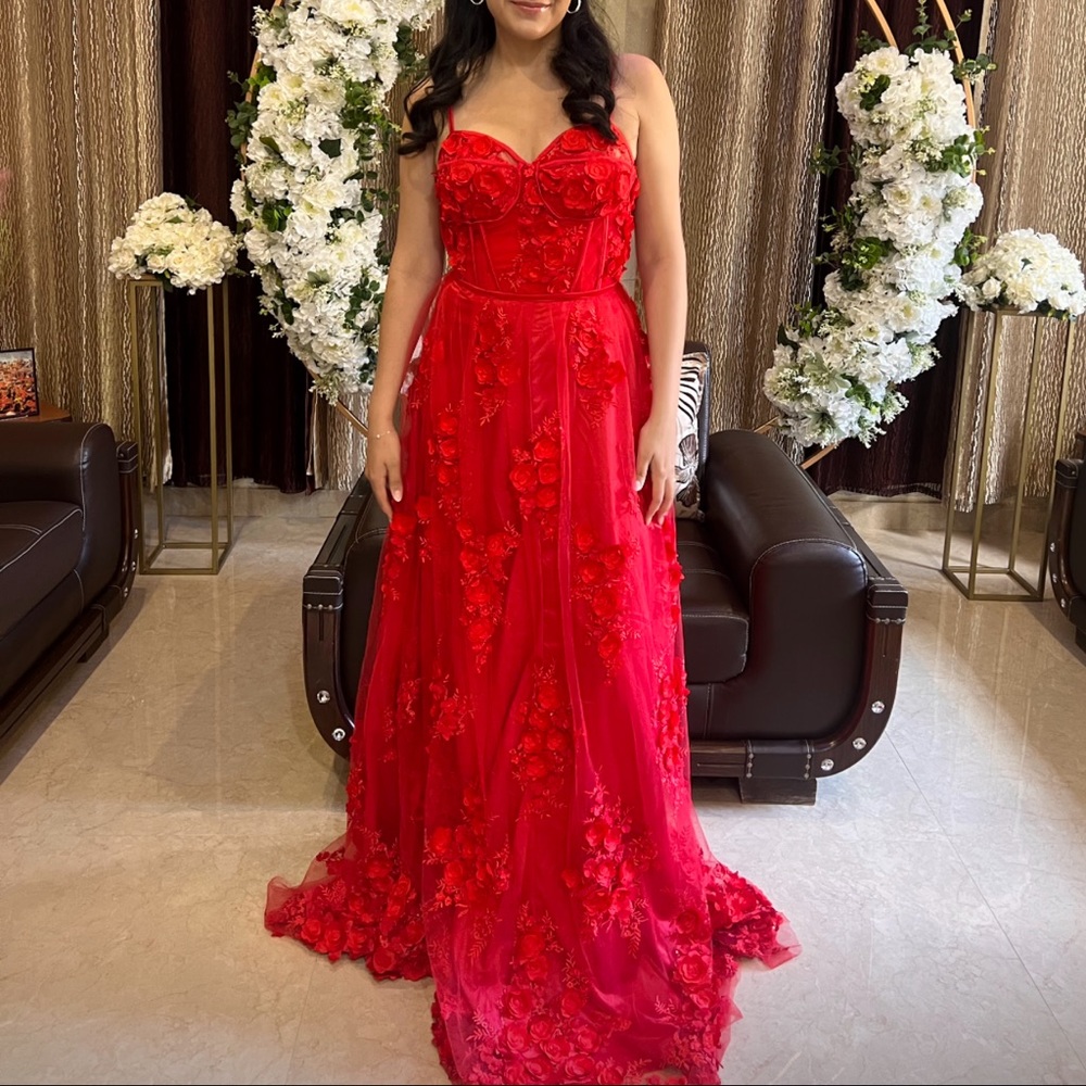 Clarina - Red Alamour the Label Gown